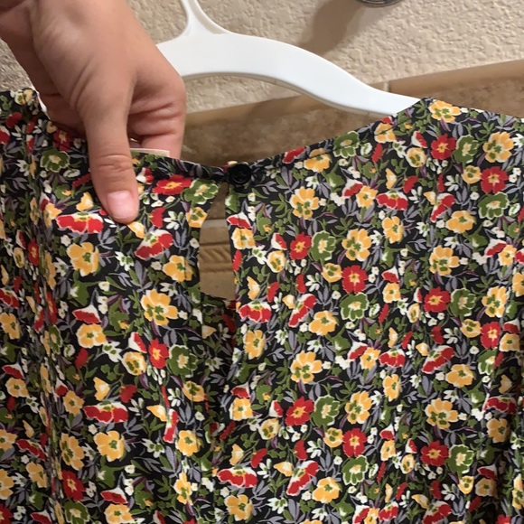 1940s Black & Multicolor Floral Print Midi Dress - Picture 8 of 13